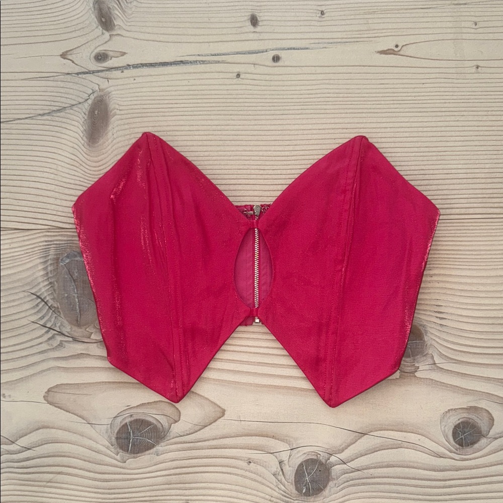 Superdown Pink Zippered Top